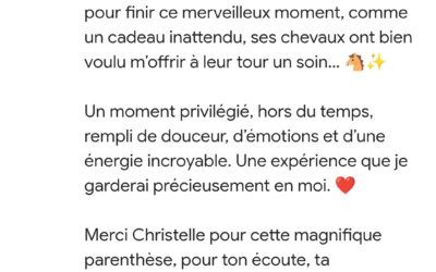 Il y a des témoignages qui touchent le coeur